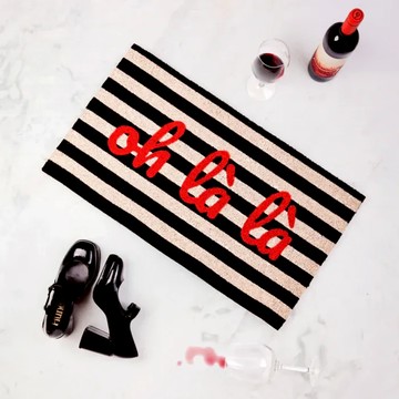 西班牙 FISURA 手工製 椰子纖維造型門墊 法式條紋