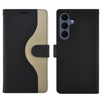 Metal-Slim Samsung Galaxy S25 FE 黑金撞色前扣磁吸TPU皮套