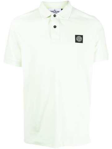 Stone Island - Compass-patch polo shirt - men - Cotton/Elastane - M - Green