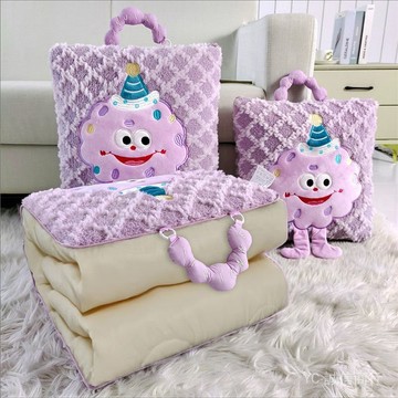 💯可開發票#兩用抱枕被子加厚辦公室折疊午睡枕頭毯子二閤一沙髮汽車載小靠枕