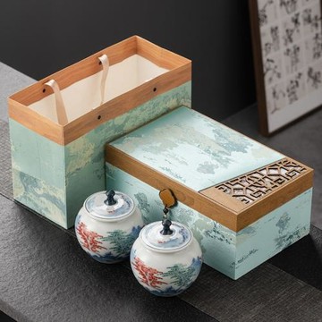 茶葉包裝盒空禮盒裝普洱紅茶綠茶包裝陶瓷密封罐通用禮品