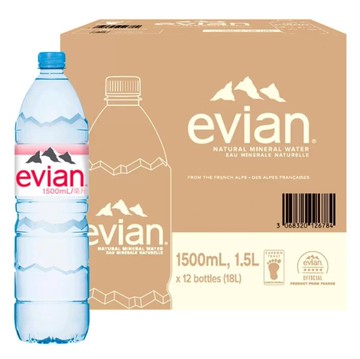 Evian 天然礦泉水 1500毫升 X 12入