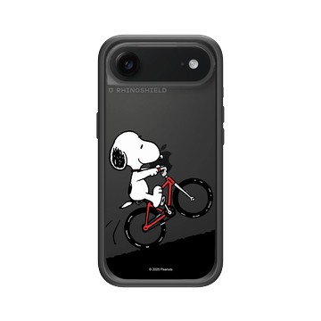iPhone Air Mod NX -邊框背蓋組合 (相機按鈕) 黑 - 史努比 Snoopy - 騎腳踏車