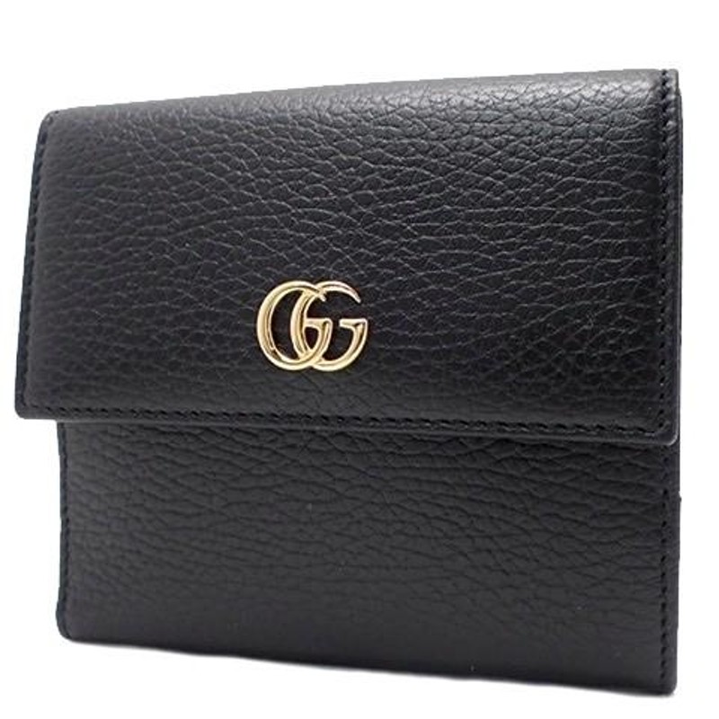 GUCCI(グッチ) プチマーモント コンパクト財布 2つ折り Wホック レザー