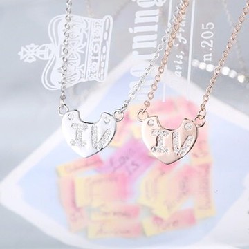 925純銀項鍊 鑲鑽吊墜-獨特浪漫繽紛耀眼母親節情人節生日禮物女飾品2色73gx39【獨家進口】【米蘭精品】