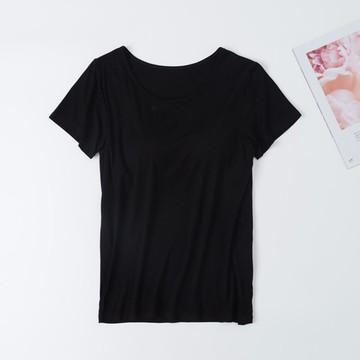 莫代爾柔軟涼感Bra T-黑色