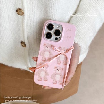 四只小熊適用于三星S25Ultra光面菲林硬殼S24/S21Ultra小眾ins防摔S22手機殼S21/s23ultra創意可愛卡通保護套