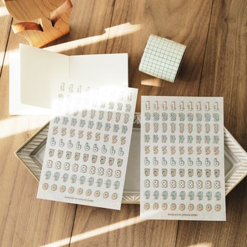 轉印貼紙 / 數字 ( 一份2張 )