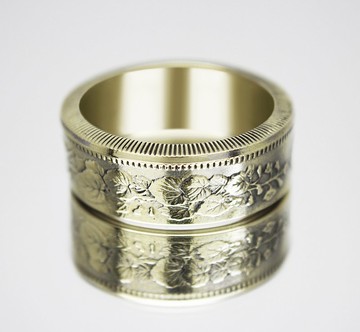 日本硬幣戒指 50 仙 1898 年（複製品）男士硬幣戒指女士硬幣戒指