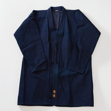 靛藍染 道袍 刺子 庫存新品 4 號|100% 棉 日本製