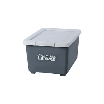 Keyway想生活滑輪整理箱48L-灰