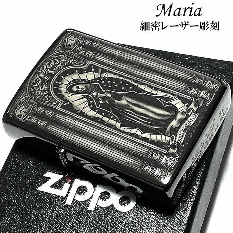 ZIPPO ジッポ ライター 中世 マリア様 かっこいい ブラックニッケル