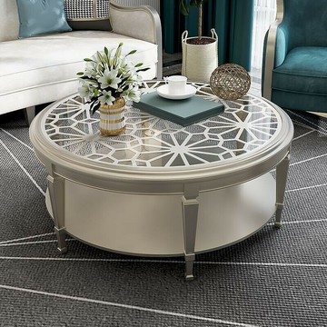 免運 茶幾 茶幾桌 輕奢簡約茶幾 客廳茶幾 客廳桌 意式輕奢茶幾小桌子小戶型客廳圓邊幾家用茶臺實木茶桌整裝茶幾