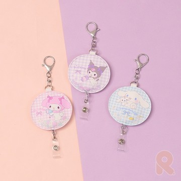 三麗鷗｜皮質伸縮證件扣 凱蒂貓 布丁狗 大耳狗 酷洛米 美樂蒂 伸縮扣 證件扣 鑰匙圈 紀念品 收藏品 CA940