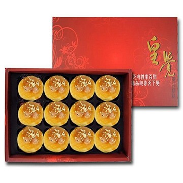 皇覺 預購-中秋臻品系列-嚴選蛋黃酥12入禮盒組x3盒