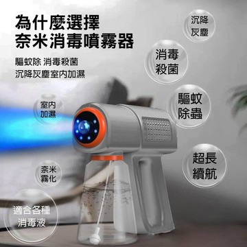 【4%點數】防疫專區~GD05手持奈米藍光智能電動消毒噴霧槍 防疫藍光消毒槍 家用霧化消毒機 手持充電噴霧槍 消毒噴霧槍【Love Shop】【限定樂天APP下單享點數回饋】