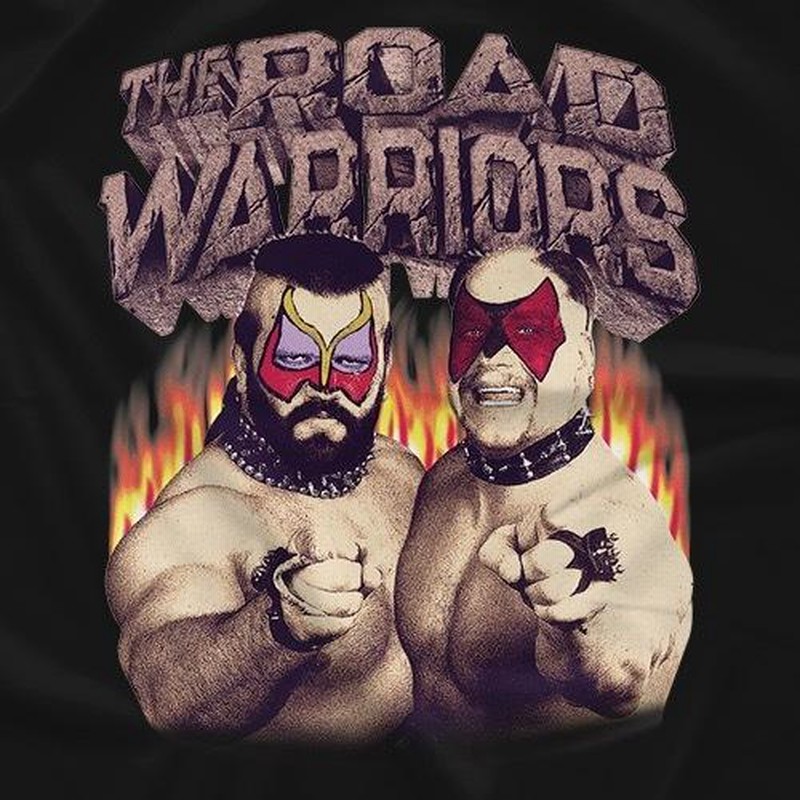 Muscle Warriors Loose / マッスルウォーリアーズ 超怪力暴走族 ロード・ウォリアーズ Tシャツ「Road Warriors '87