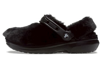 WMNS CROCS CLASSIC FUR SURE SLIP ON CLOGS BLACK