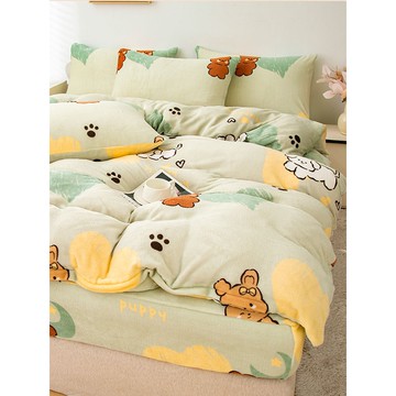 【A-nice 雅妮詩 】JOJO專櫃品牌 暖柔法蘭絨床包被套四件組 厚絨毯 毛毯 兔毛絨 加厚法蘭絨 牛奶絨 火山絨