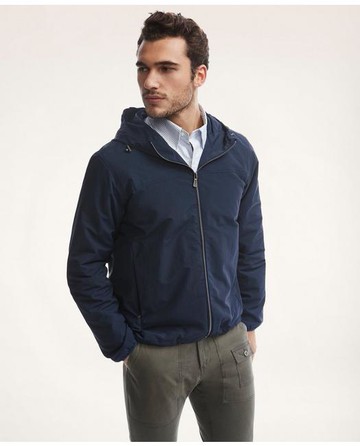 Brooks Brothers Men's Water Repellent Windbreaker Sweater | Navy | Size Large