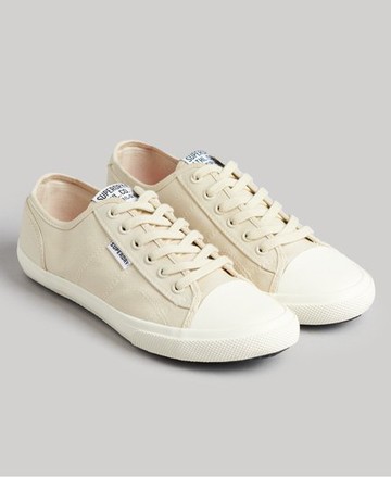 Superdry Women's Women's Lightweight Vegan Low Pro Classic Sneakers, Cream, Size: 7 Size: 9