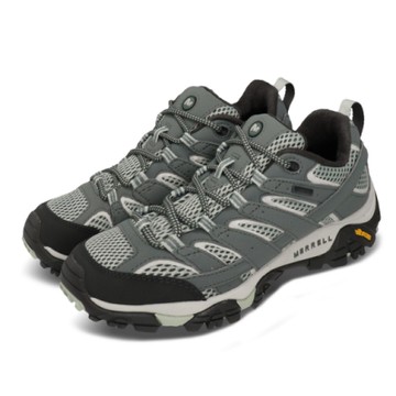 Merrell 戶外鞋 Moab 2 GTX 運動 女鞋 登山 越野 耐磨 黃金大底 防潑水 穩定 綠 米 ML033468