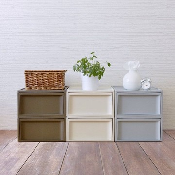 北歐風堆疊抽屜櫃組(加大版) M(附輪子一組) 白色附輪