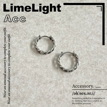 ☆LimeLight☆ 鏈條 / 簍空 / 鈦鋼 / 飾品 / 圈圈 / 耳環 / 一組兩個 27