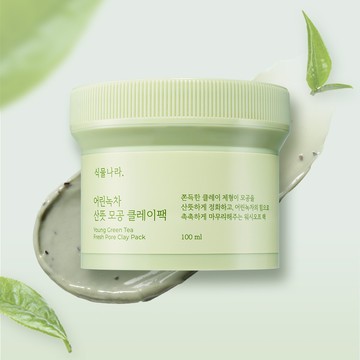 Shingmulnara Young Green Tea Fresh Pore Clay Pack 100ml