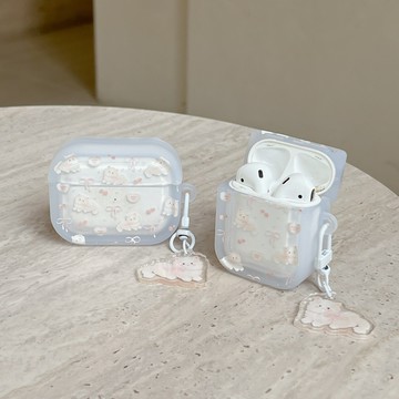白色貓咪適用蘋果airpods4保護套一代藍牙耳機aipodsPro2代保護套【Snowbelle優選】