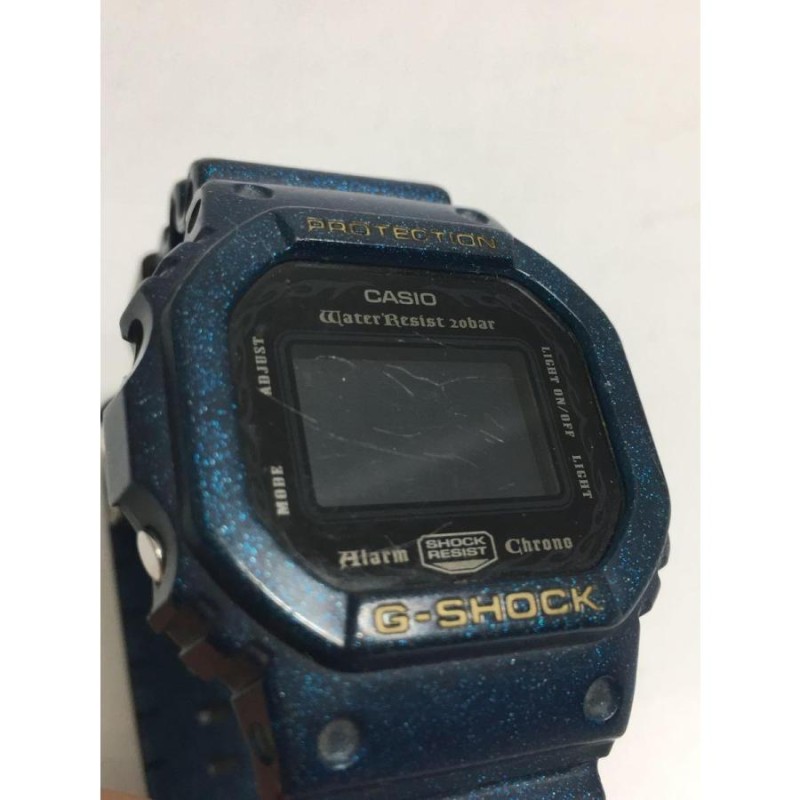 CASIO◆クォーツ腕時計・G-SHOCK/デジタル/BLU