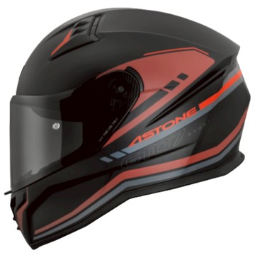 ASTONE 安全帽 GTO7 彩繪 YH1 平黑紅 耳機槽 眼鏡溝槽 PINLOCK 齒排釦具設計 全拆洗 全罩