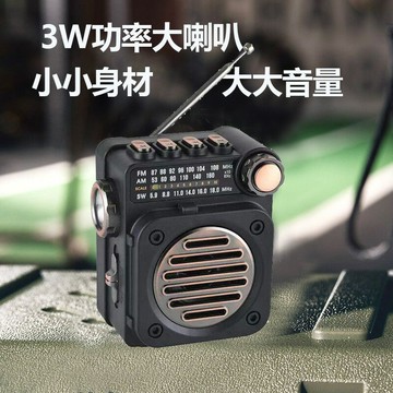 外貿 新款收音機迷你小型多波段FM/AM/SW多功能 插卡小音箱