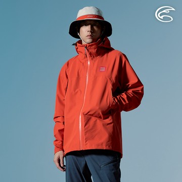 ADISI 男輕薄3L防水透濕超透氣耐磨登山外套 AJ2691052 陽橘紅 (M-2XL)
