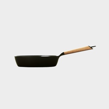 VERMICULAR 琺瑯鑄鐵平底深鍋24cm (白橡木)