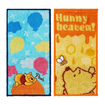 Marushin 丸真 迪士尼 小熊維尼 純棉口袋毛巾 迷你手帕 (2入組) 維尼 RS75477