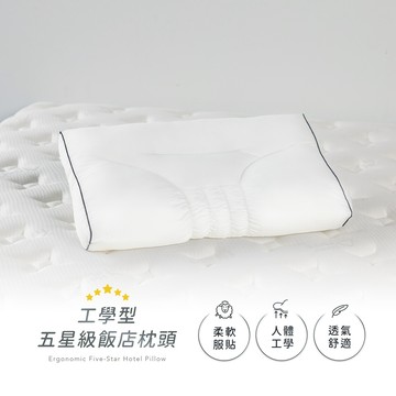 【H&D東稻家居】工學型五星級枕頭-適中帶有支撐