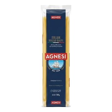 AGNESI 義大利麵直麵 NO.3  500g  1包