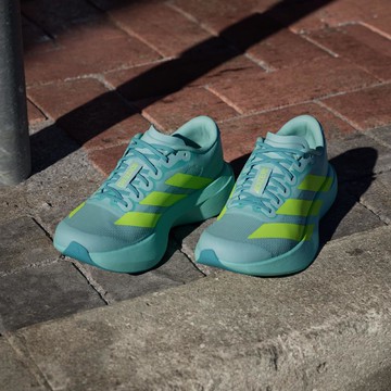 慢跑鞋 Adizero Evo SL W 女鞋 水藍 緩震 運動鞋 馬牌輪胎底 JS4452