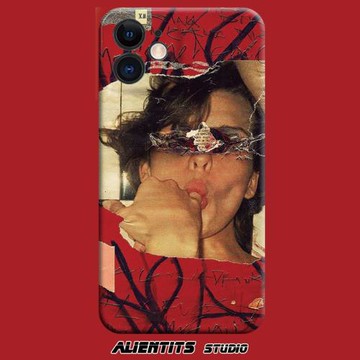 AlienTits復古海報嬉皮年代歐美藝術小眾適用于蘋果安卓手機殼