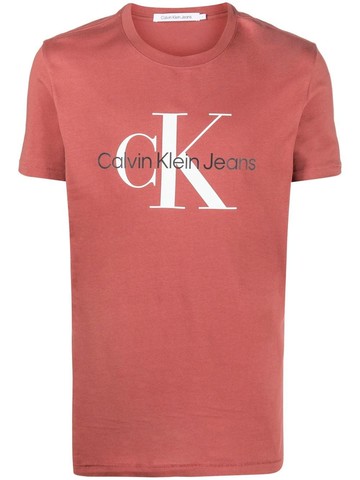 Calvin Klein Jeans - logo-print T-shirt - men - Cotton - XL - Brown