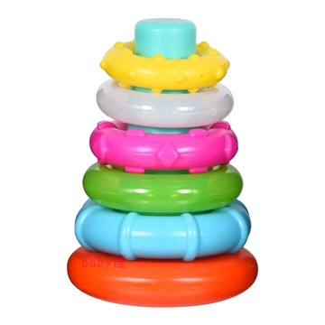 playgro 培高 七彩套圈疊疊樂 Set Sort and Stack Tower 6 pieces 適合10-36個月寶寶  1組