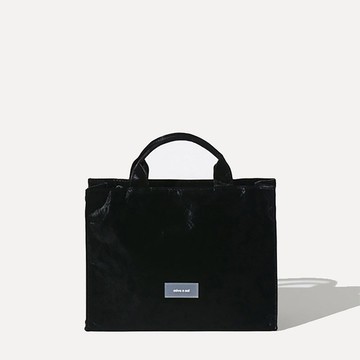 Miyansol韓國皺皺方包(附背帶)-B.曜石黑 可手提肩背 防潑水