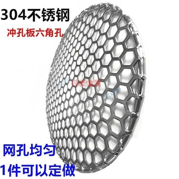 ⚡購滿199出貨⚡圓形沖孔6角蜂窩格子網 烤肉簾子燒烤網 白鋼簾子 304不銹鋼篦子熏蒸