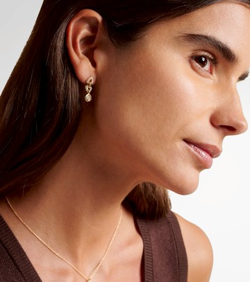 Stone and Strand Rossellini 14kt gold earrings with diamonds