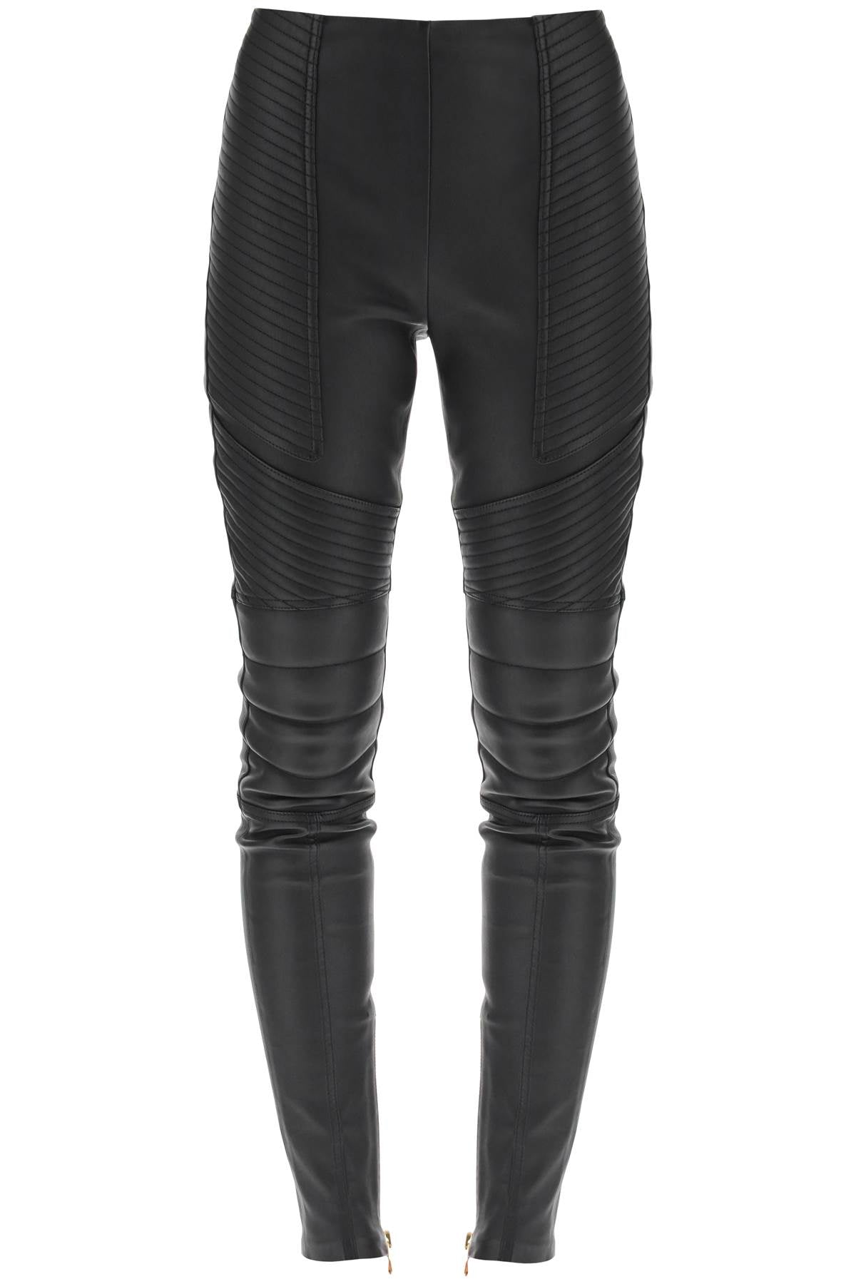 Balmain skinny leather biker pants