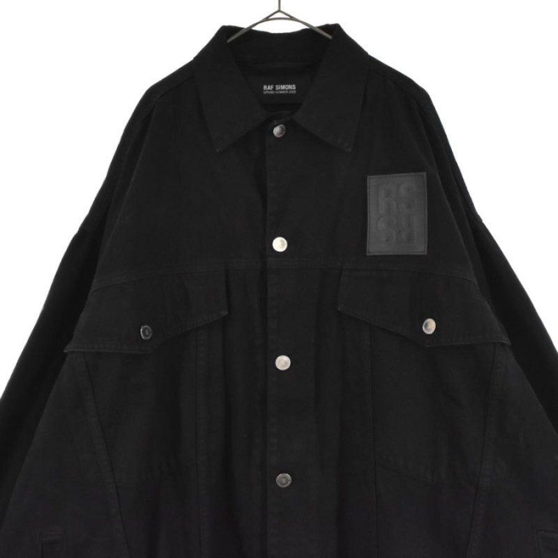 RAF SIMONS ラフシモンズ 22SS Oversized Solemn-X denim jacket 221-723 オーバーデニムジャケット ウォッシュブラック