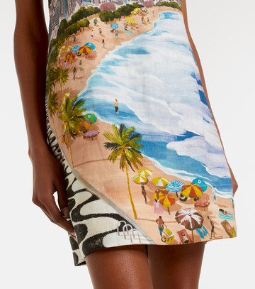 Farm Rio Printed linen minidress
