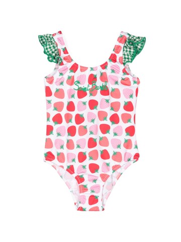 MC2 Saint Barth Kids - strawberry-print swimsuit - kids - Spandex/Elastane/Polyamide - 2 - Pink