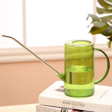 家居透明不銹鋼頭小容量精致澆水壺時尚塑料澆花壺灑水壺小型噴壺